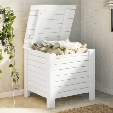 vidaXL Κουτί Αποθήκευσης με Καπάκι RANA Λευκό 60x49x54cm Μασίφ Πεύκο 1 τεμ.