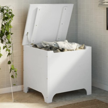vidaXL Κουτί Αποθήκευσης με Καπάκι RANA Λευκό 60x49x54cm Μασίφ Πεύκο 1 τεμ.