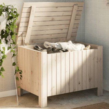 vidaXL Κουτί Αποθήκευσης με Καπάκι RANA 80x49x54cm Μασίφ Ξύλο Πεύκου 1 τεμ.
