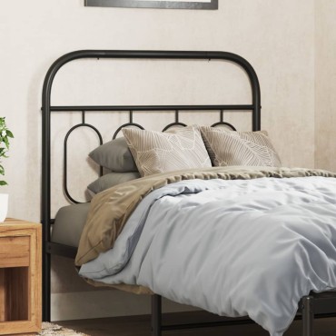 vidaXL Κεφαλάρι Μαύρο Μεταλλικό 95x3x100cm 1 τεμ.