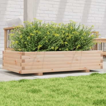 vidaXL Ζαρντινιέρα Κήπου 110x60x26,5 εκ από Μασίφ Ξύλο Πεύκου