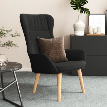 vidaXL Πολυθρόνα Relax Μαύρη Υφασμάτινη 70x77x94cm 1 τεμ.