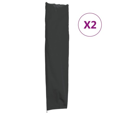 vidaXL Καλύμματα Ομπρέλας Κήπου 2 τεμ. 240x57/57cm Ύφασμα Oxford 420D