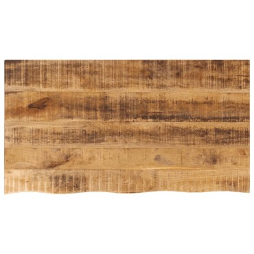 vidaXL Επιφάνεια Τραπεζιού 100x60x2,5cm Live Edge Μασίφ Ξύλο Μάνγκο 1 τεμ.