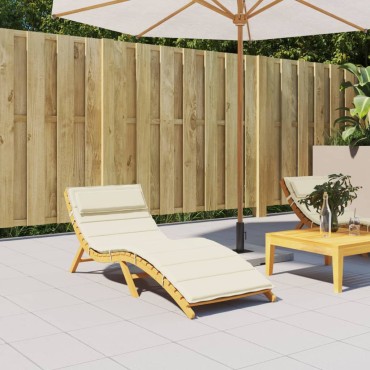 vidaXL Μαξιλάρι Ξαπλώστρας Κρεμ 180x60x4cm από Ύφασμα Oxford