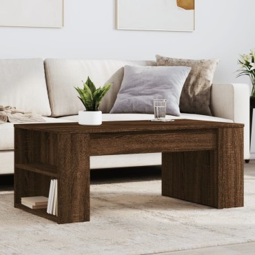 vidaXL Τραπεζάκι Σαλονιού Καφέ Δρυς 102x55x42cm Επεξεργασμένο Ξύλο 1 τεμ.