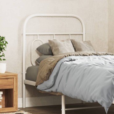 vidaXL Κεφαλάρι Λευκό Μεταλλικό 80x3x100cm 1 τεμ.