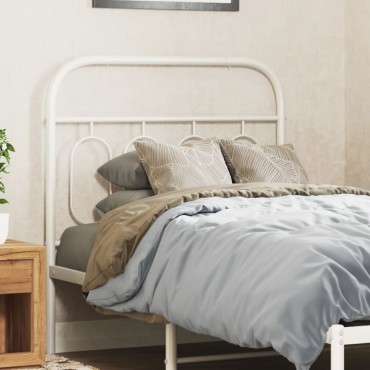 vidaXL Κεφαλάρι Λευκό Μεταλλικό 95x3x100cm 1 τεμ.