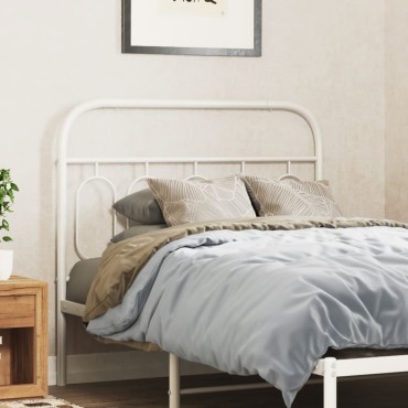 vidaXL Κεφαλάρι Λευκό Μεταλλικό 105x3x100cm 1 τεμ.