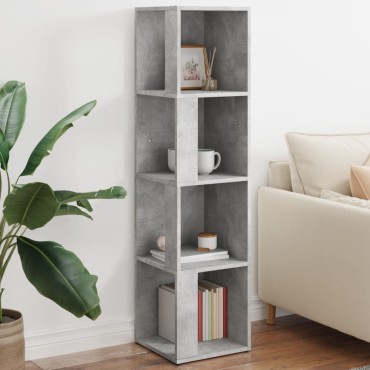 vidaXL Ντουλάπι Γωνία Γκρι Σκυρ. 33x33x132cm από Μοριοσανίδα 1 τεμ.