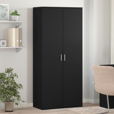 vidaXL Παπουτσοθήκη Μαύρη 80x39x178cm από Επεξεργασμένο Ξύλο