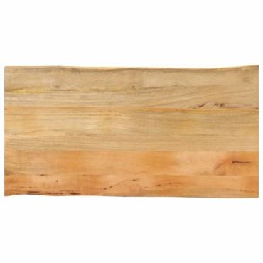 vidaXL Επιφάνεια Τραπεζιού 100x60x2,5cm Live Edge Μασίφ Ξύλο Μάνγκο 1 τεμ.