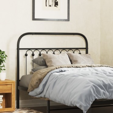 vidaXL Κεφαλάρι Μαύρο Μεταλλικό 105x3x100cm 1 τεμ.