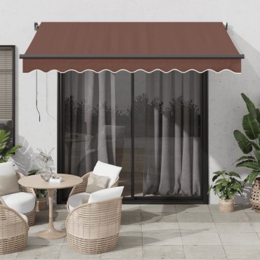 vidaXL Τέντα Πτυσσόμενη Αυτόματη Καφέ 300x250 εκ.