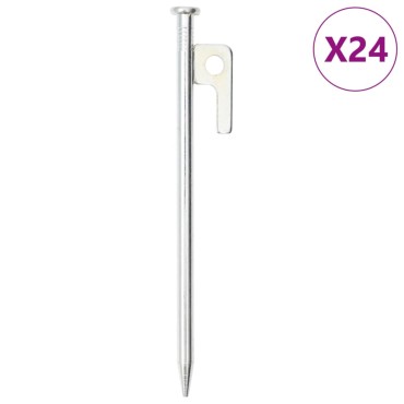 vidaXL Πασσαλάκια Σκηνής 24 τεμ. 20 εκ. 9 χιλ. Γαλβανισμένο Ατσάλι