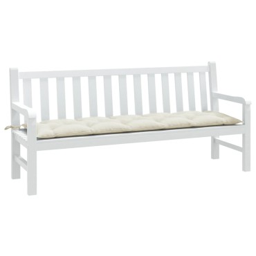 vidaXL Μαξιλάρι Πάγκου Κήπου Κρεμ Μελανζέ 180x50x7cm Ύφασμα