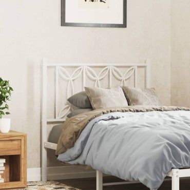 vidaXL Κεφαλάρι Λευκό Μεταλλικό 80x3x90cm 1 τεμ.