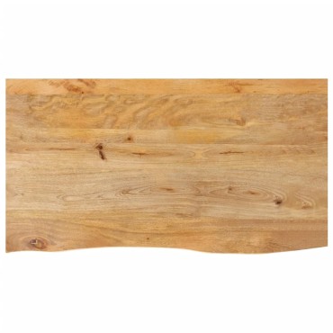 vidaXL Επιφάνεια Τραπεζιού 100x60x2,5cm Live Edge Μασίφ Ξύλο Μάνγκο 1 τεμ.