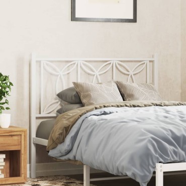 vidaXL Κεφαλάρι Λευκό Μεταλλικό 105x3x90cm 1 τεμ.
