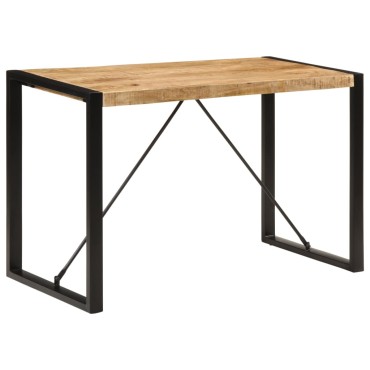vidaXL Τραπεζαρία 120x55x76cm από Μασίφ Ακατέργαστο Ξύλο Μάνγκο 1 τεμ.