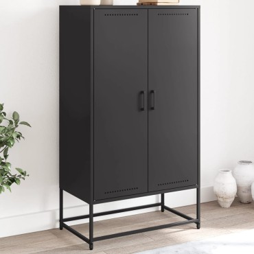 vidaXL Ντουλάπι Μαύρο 68,5x38,5x123,5cm από Ατσάλι 1 τεμ.
