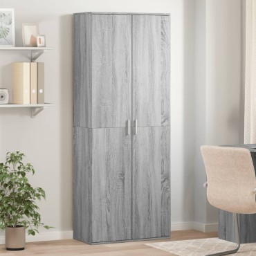 vidaXL Ντουλάπι Γκρι Sonoma 70x35x180cm από Επεξεργασμένο Ξύλο 1 τεμ.