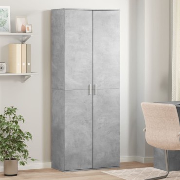 vidaXL Ντουλάπι Γκρι Σκυροδέματος 70x35x180cm από Επεξεργασμένο Ξύλο 1 τεμ.