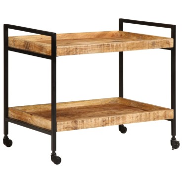 vidaXL Τρόλεϊ Κουζίνας 80x55x70cm Μασίφ Ακατέργαστο Ξύλο Μάνγκο 1 τεμ.