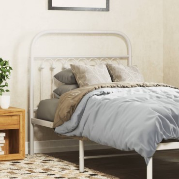 vidaXL Κεφαλάρι Λευκό Μεταλλικό 95x3x100cm 1 τεμ.