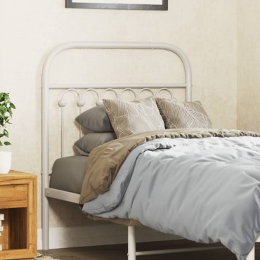 vidaXL Κεφαλάρι Λευκό Μεταλλικό 85x3x100cm 1 τεμ.