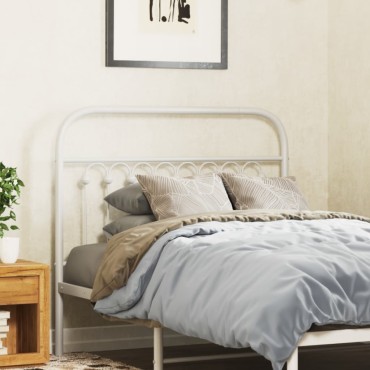 vidaXL Κεφαλάρι Λευκό Μεταλλικό 105x3x100cm 1 τεμ.