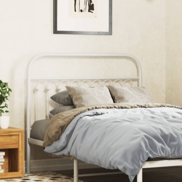vidaXL Κεφαλάρι Λευκό Μεταλλικό 112x3x100cm 1 τεμ.