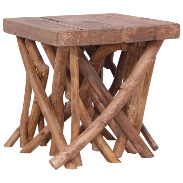 vidaXL Τραπέζι Σαλονιού Κορμός 40x40x40cm Μείγμα Ανακυκλωμένου Ξύλου 1 τεμ.