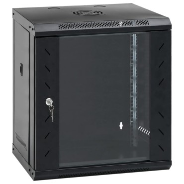 vidaXL Καμπίνα Δικτύου Επιτοίχια 12U 19'' IP20 53x40x60 εκ.