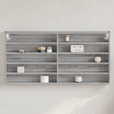 vidaXL Βιτρίνα Γκρι Sonoma 100x8,5x50cm από Επεξεργασμένο Ξύλο