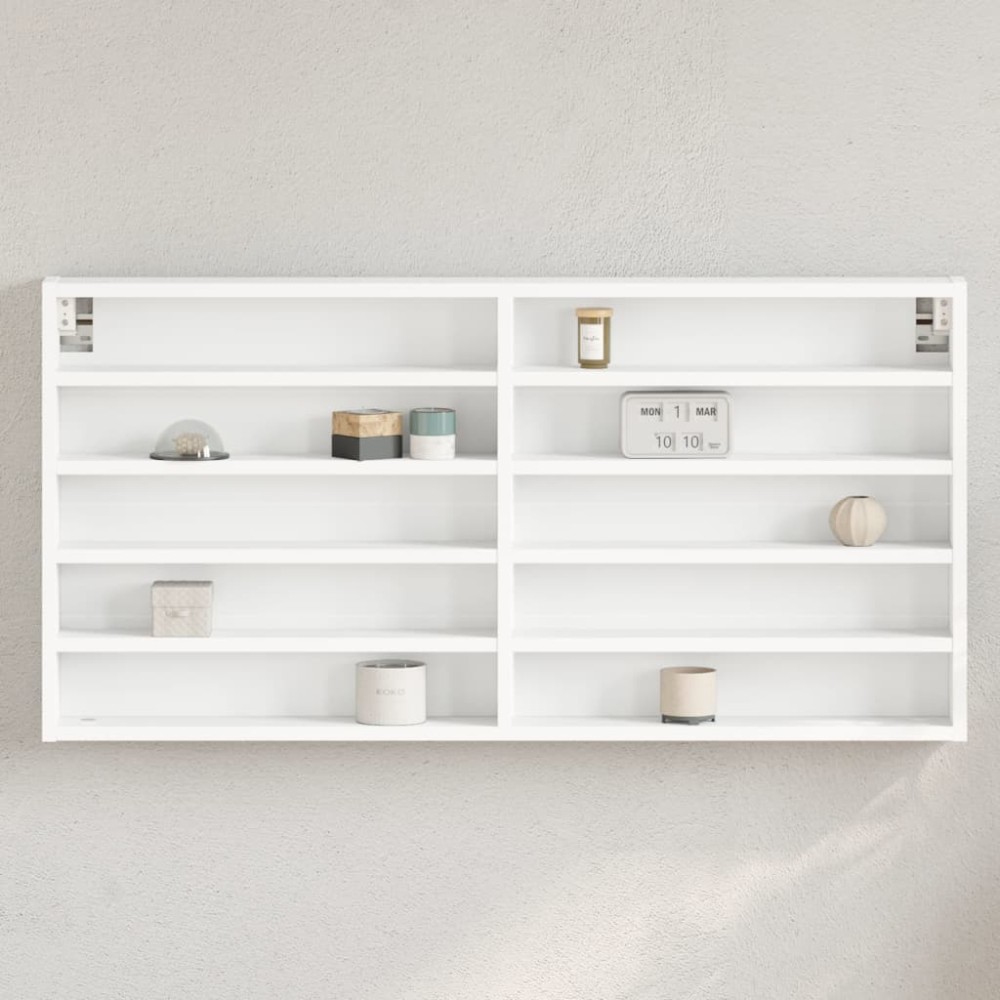 vidaXL Ραφιέρα Λευκή 100x8,5x50cm από Επεξεργασμένο Ξύλο 1 τεμ.