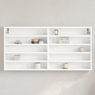 vidaXL Ραφιέρα Λευκή 100x8,5x50cm από Επεξεργασμένο Ξύλο 1 τεμ.