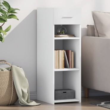 vidaXL Συρταριέρα Λευκή 30x42,5x93cm από Επεξεργασμένο Ξύλο 1 τεμ.