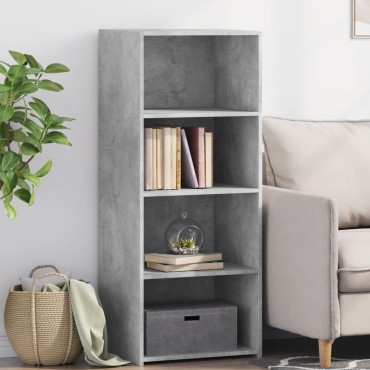 vidaXL Ντουλάπι Γκρι Σκυροδέματος 50x41x124cm από Επεξεργασμένο Ξύλο 1 τεμ.