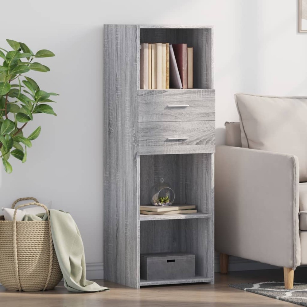 vidaXL Ντουλάπι Γκρι Sonoma 40x42,5x124cm από Επεξεργασμένο Ξύλο 1 τεμ.