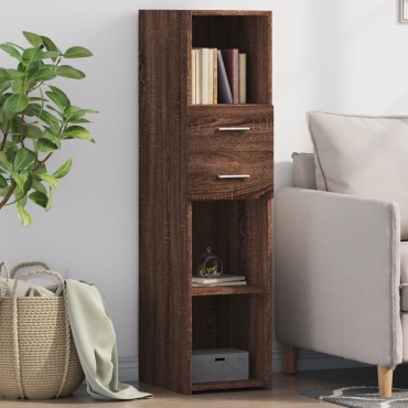 vidaXL Ντουλάπι Καφέ Δρυς 30x42,5x124cm από Επεξεργασμένο Ξύλο 1 τεμ.