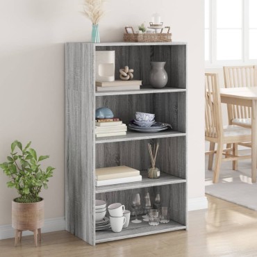 vidaXL Ντουλάπι Γκρι Sonoma 70x41x124cm από Επεξεργασμένο Ξύλο 1 τεμ.