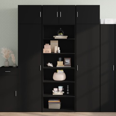 vidaXL Ντουλάπι Μαύρη 70x41x185cm από Επεξεργασμένο Ξύλο 1 τεμ.
