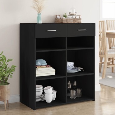 vidaXL Ντουλάπι Μαύρη 80x42,5x93cm από Επεξεργασμένο Ξύλο 1 τεμ.