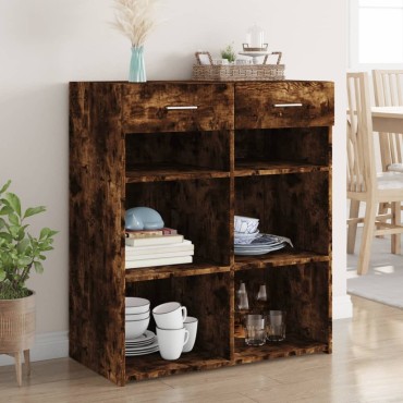 vidaXL Ντουλάπι Καπνιστή Δρυς 80x42,5x93cm από Επεξεργ. Ξύλο 1 τεμ.