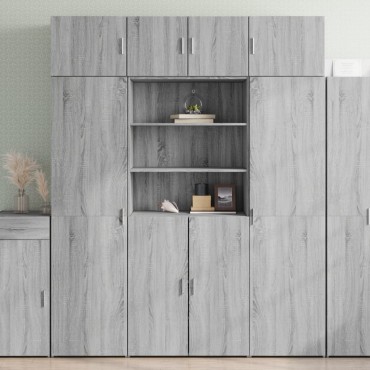 vidaXL Ντουλάπι Γκρι Sonoma 80x42,5x185cm από Επεξεργασμένο Ξύλο 1 τεμ.