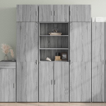 vidaXL Ντουλάπι Γκρι Sonoma 70x42,5x185cm από Επεξεργασμένο Ξύλο 1 τεμ.