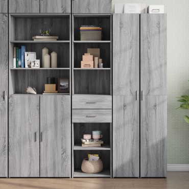 vidaXL Ντουλάπι Γκρι Sonoma 45x42,5x185cm από Επεξεργασμένο Ξύλο 1 τεμ.
