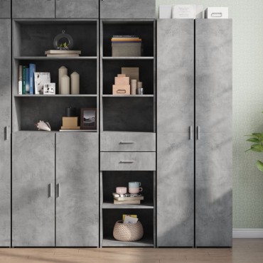 vidaXL Ντουλάπι Γκρι Σκυροδέματος 45x42,5x185cm Επεξεργασμένο Ξύλο 1 τεμ.