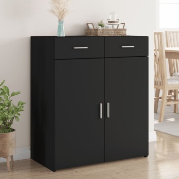 vidaXL Ντουλάπι Μαύρη 80x42,5x93cm από Επεξεργασμένο Ξύλο 1 τεμ.